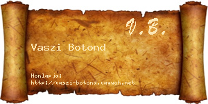 Vaszi Botond névjegykártya